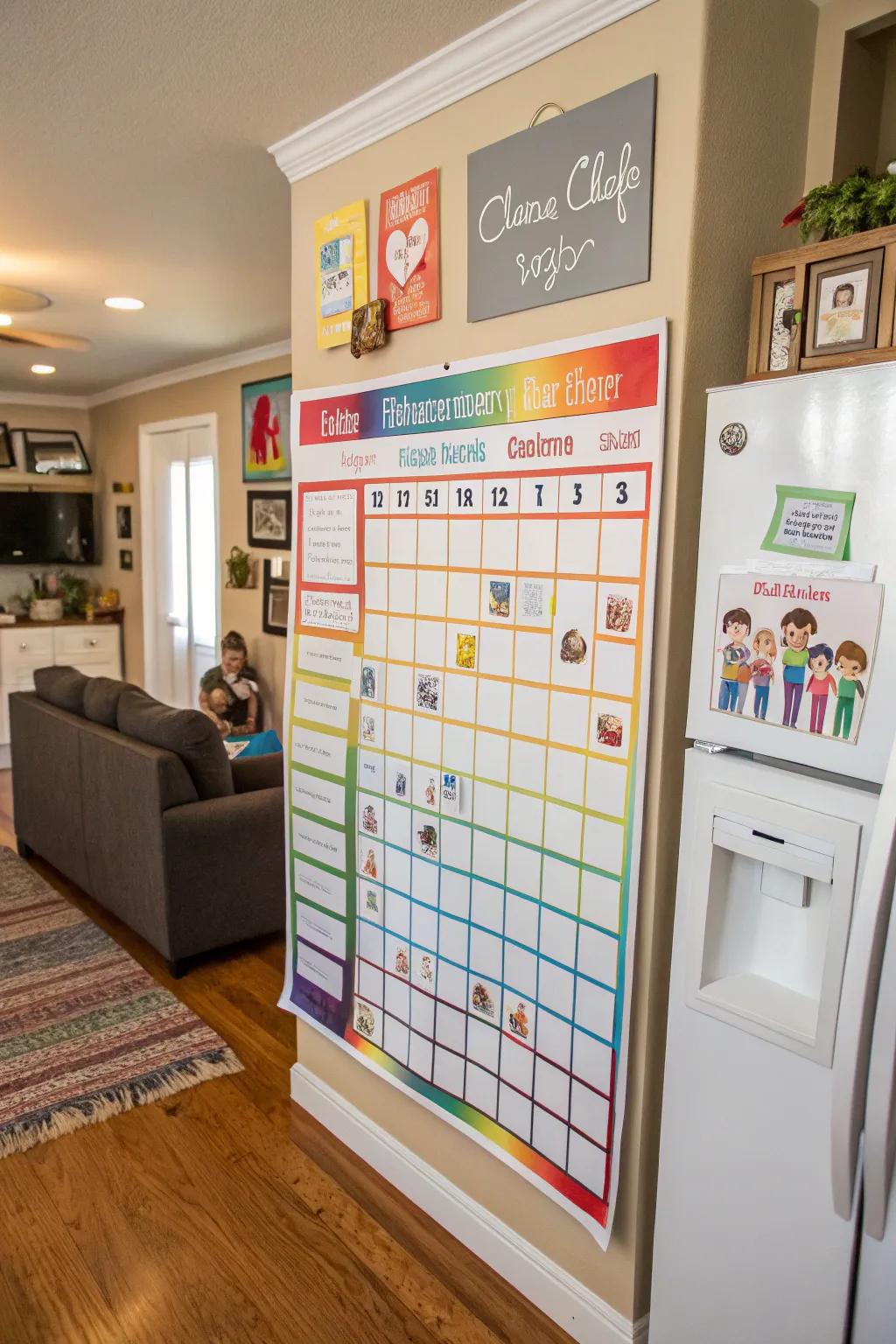 Monitor advancement through inventive domestic chore outlines.