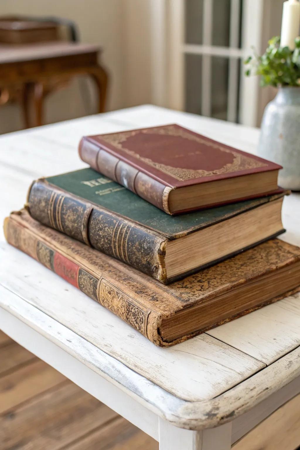 Vintage volumes contribute personality and allure to your aesthetic.