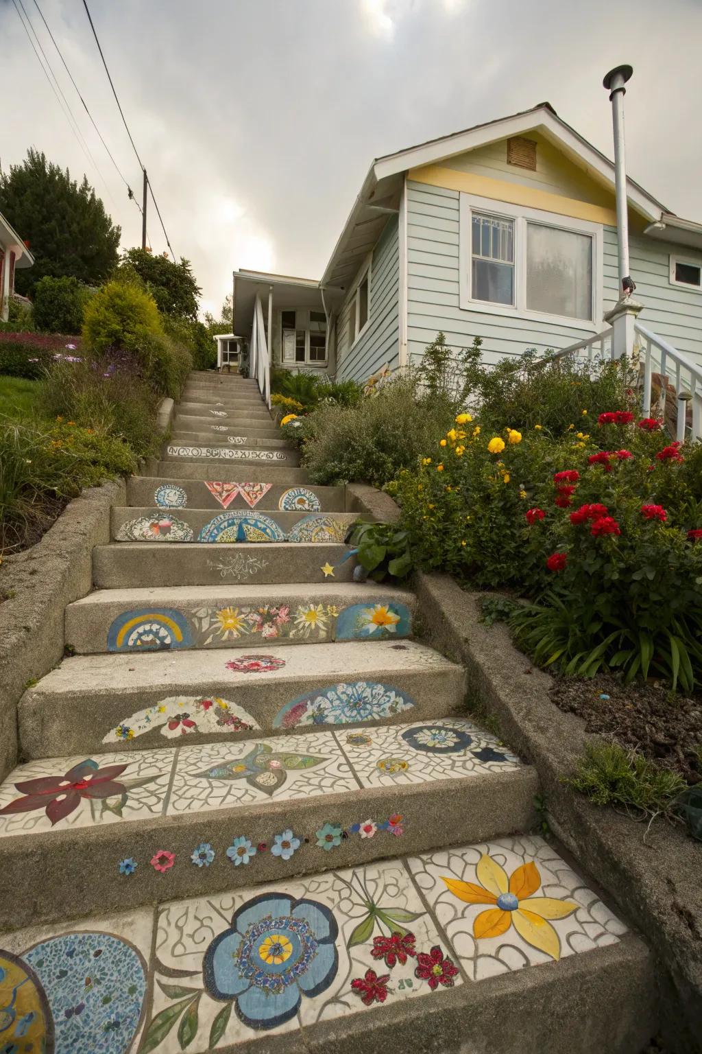 Playful features bring cheer to your steps.