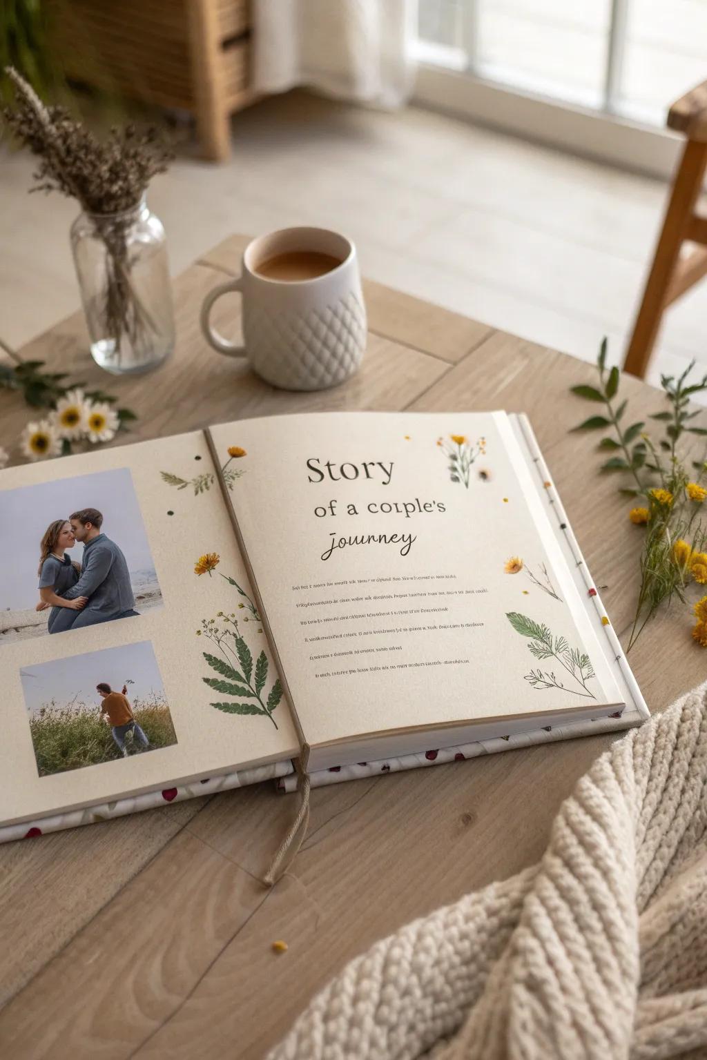 Add a personal touch and turn your love story into a narrative masterpiece.