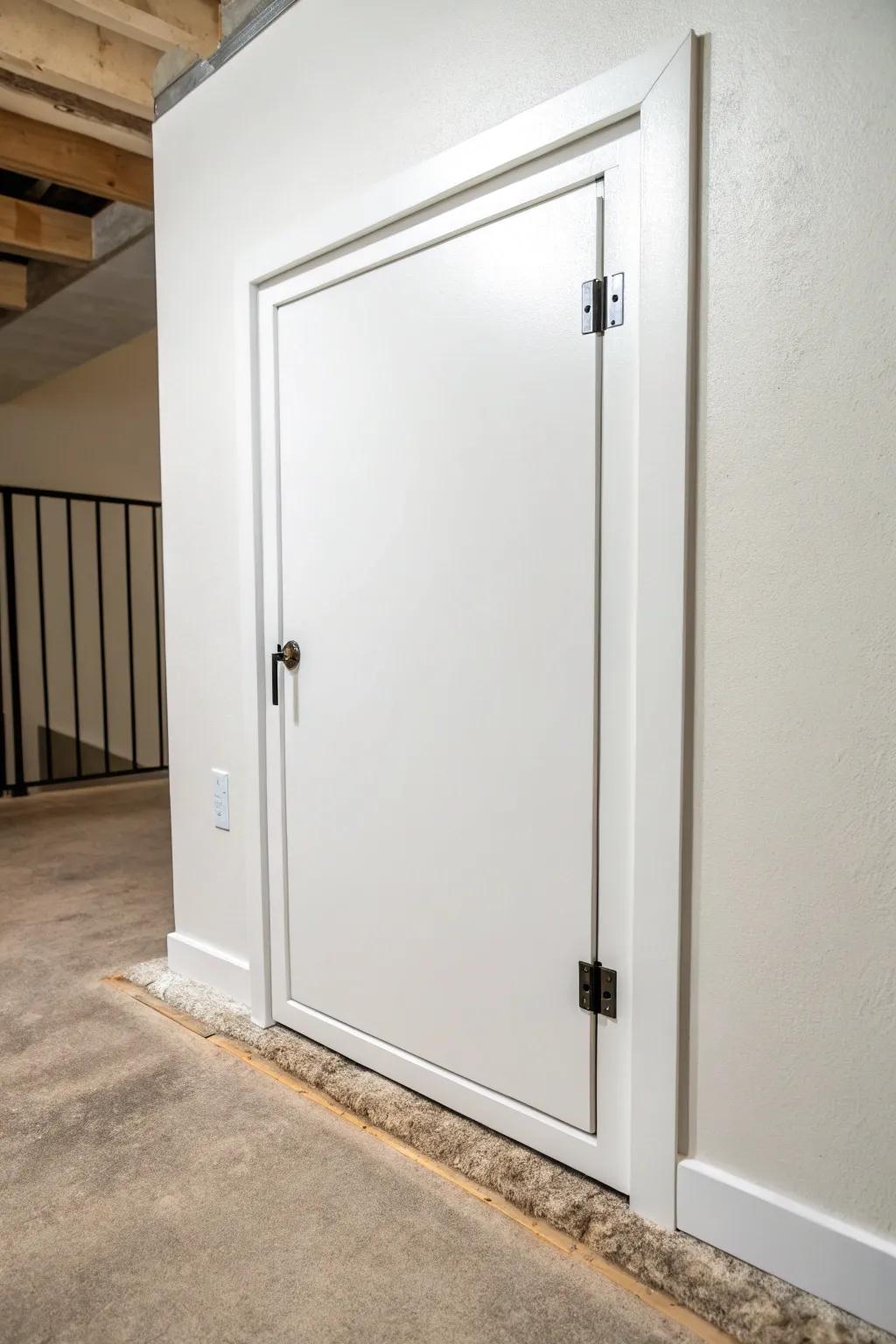 Inconspicuous swivels provide a clean, uninterrupted look to doors.