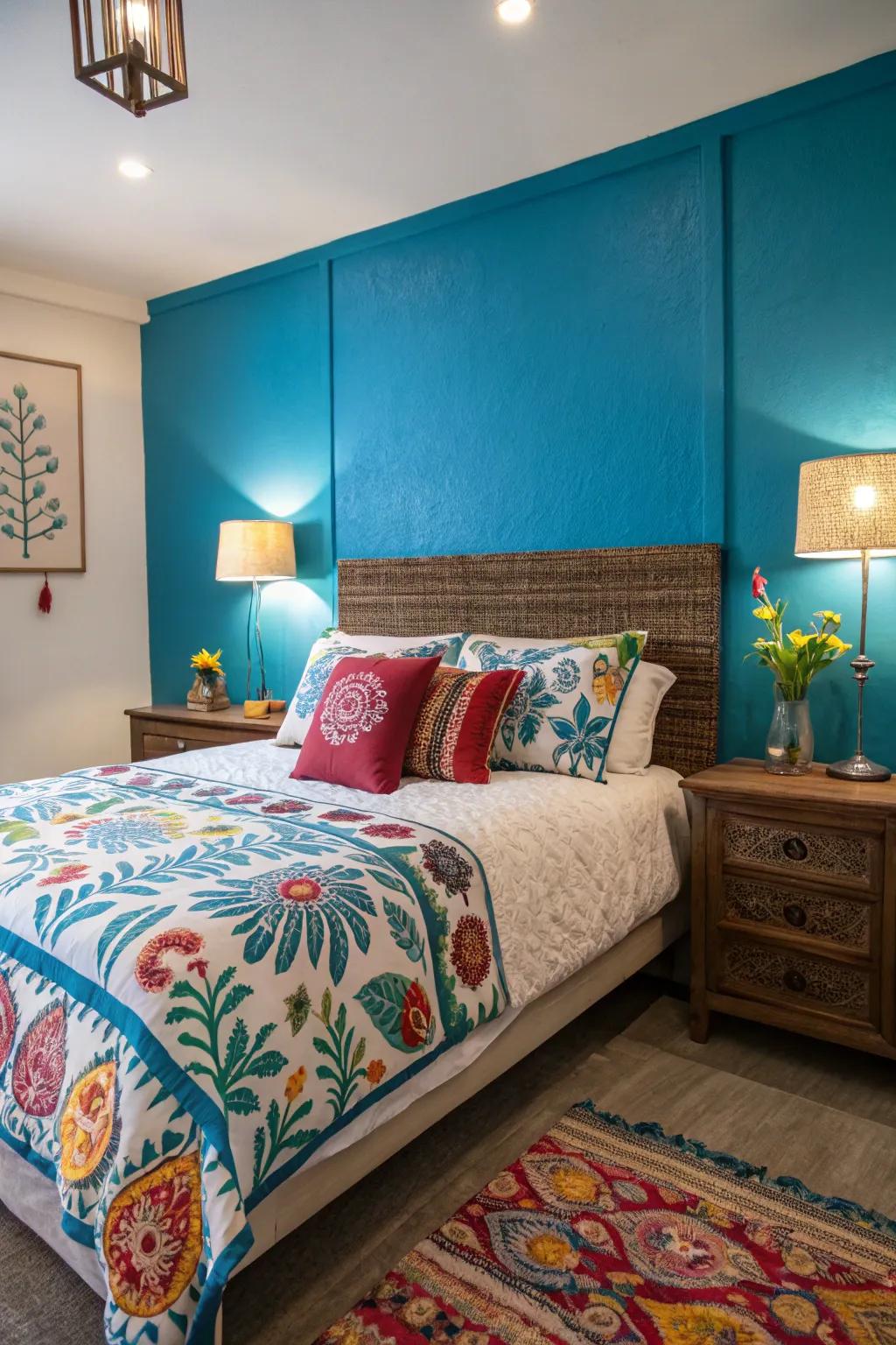 Audacious hues inject identity and energy into your bedroom.