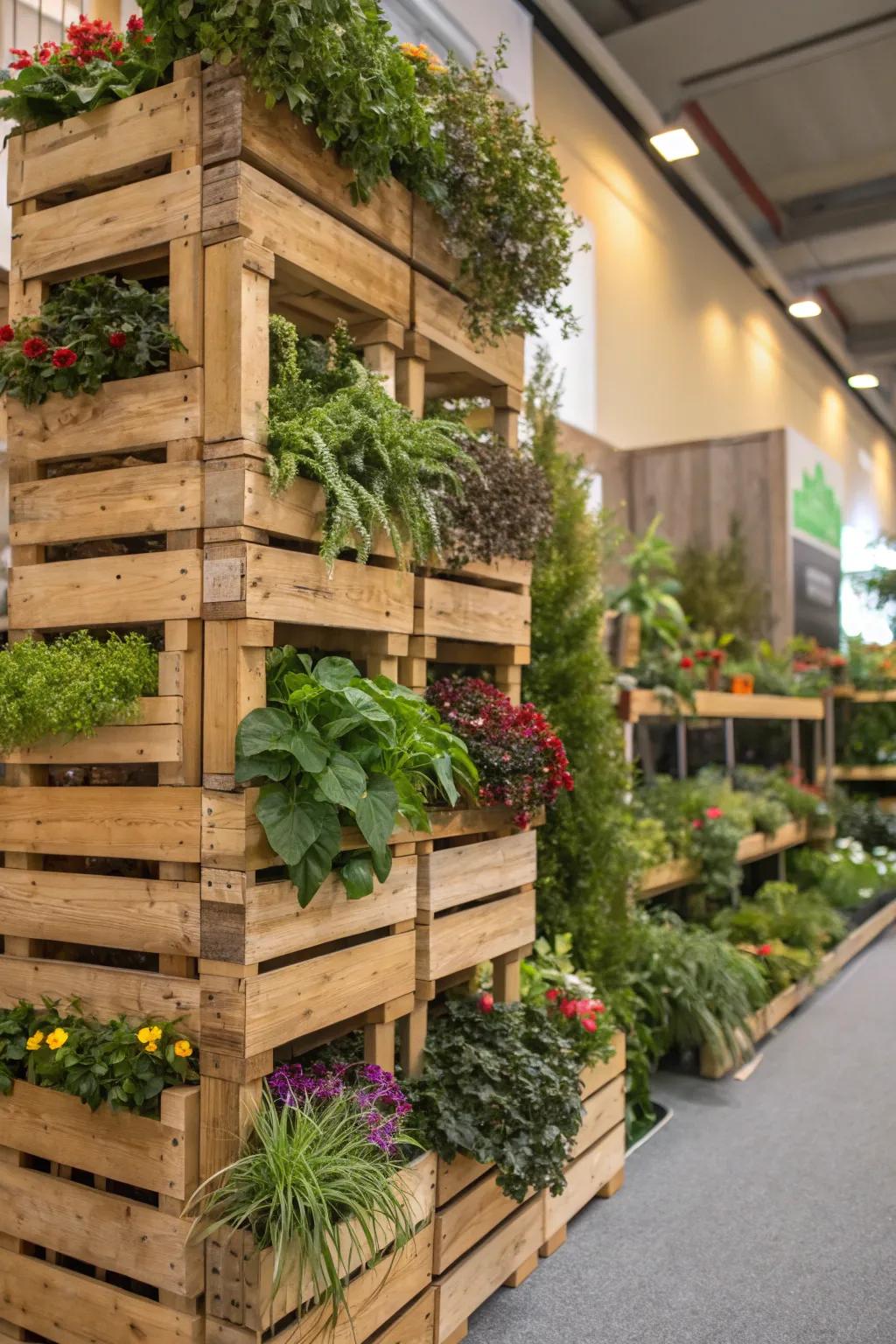 Construct a stunning upright garden via container planters.