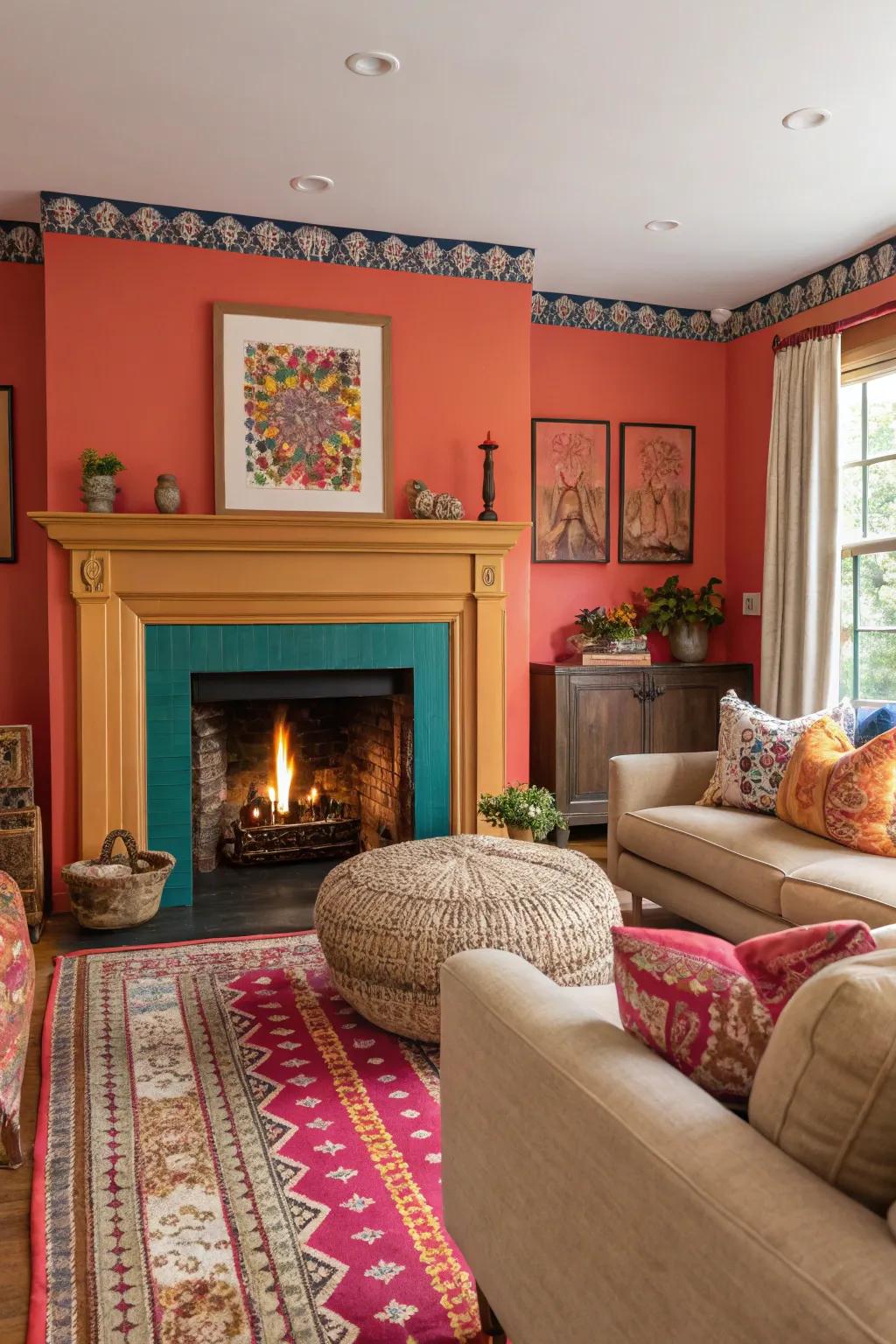 Tinted features transform your fireplace into a dynamic centerpiece.