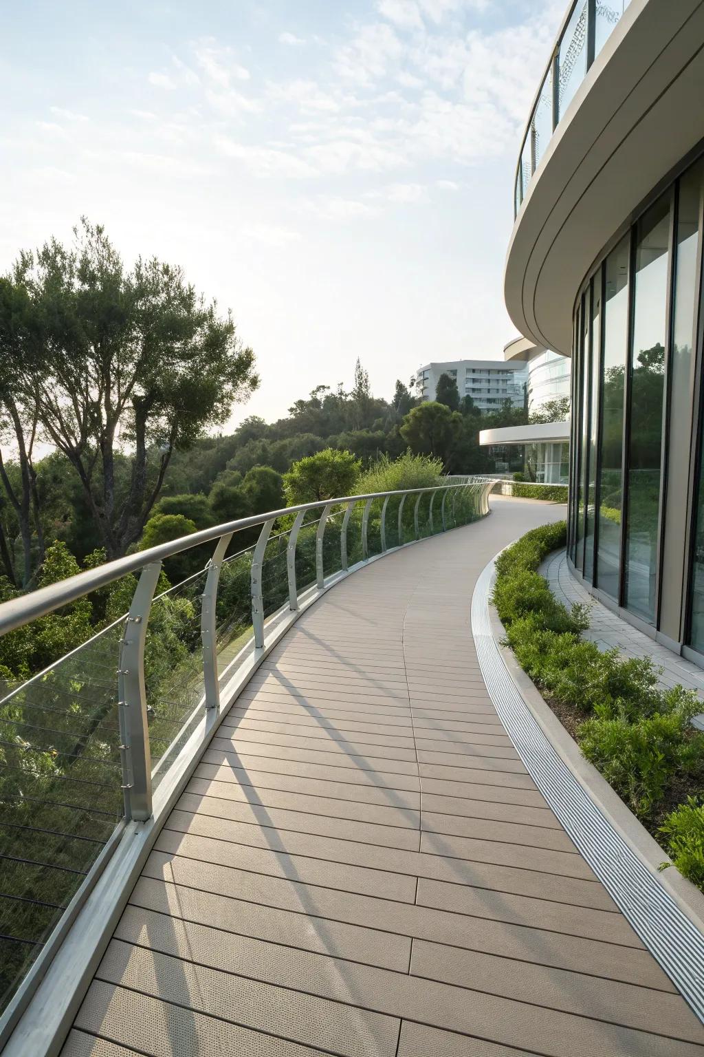 Composite decking is stylish and sustainable.