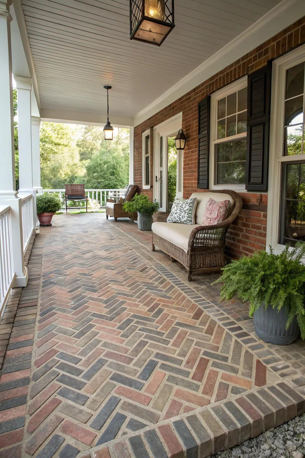Herringbone is a bold style.