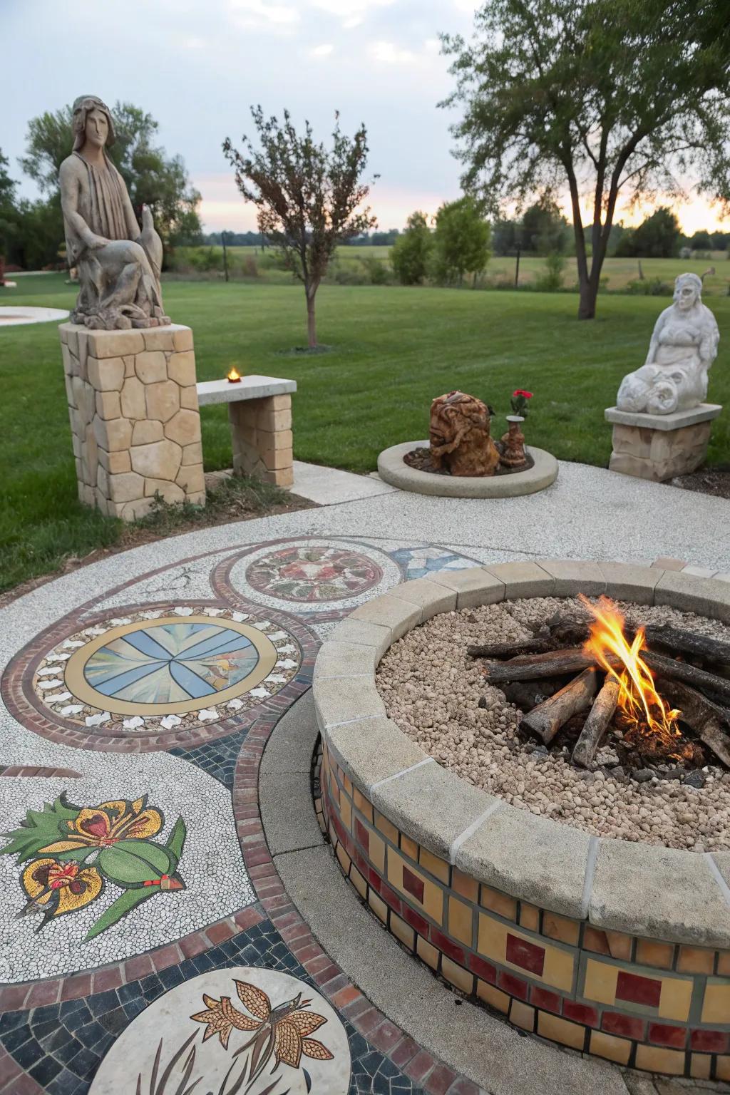 Artistic elements introduce a personalized flourish to your hearth locale.