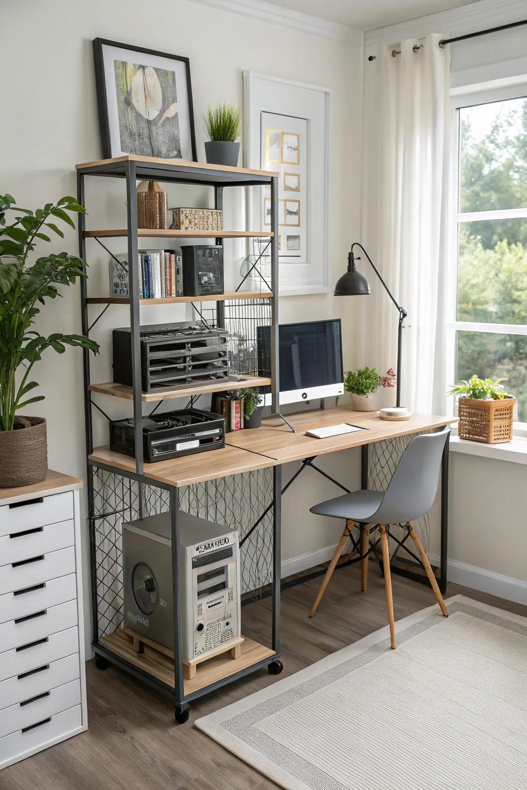 A convertible workstation adds versatility to your setup.