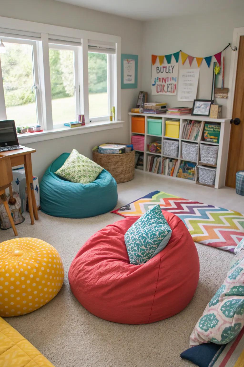 Chairs that move make learning comfy.
