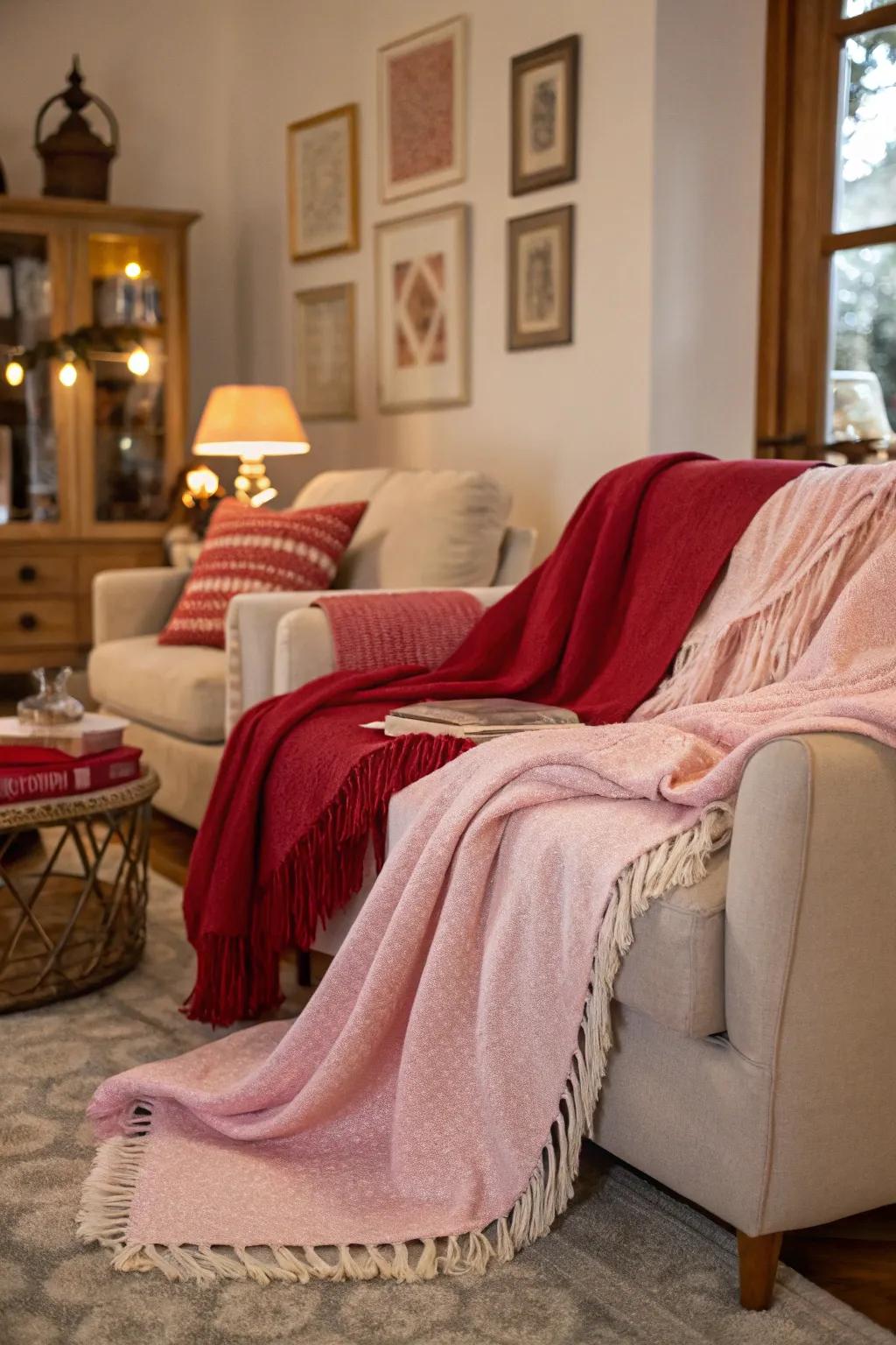 Throws adding warmth and color.