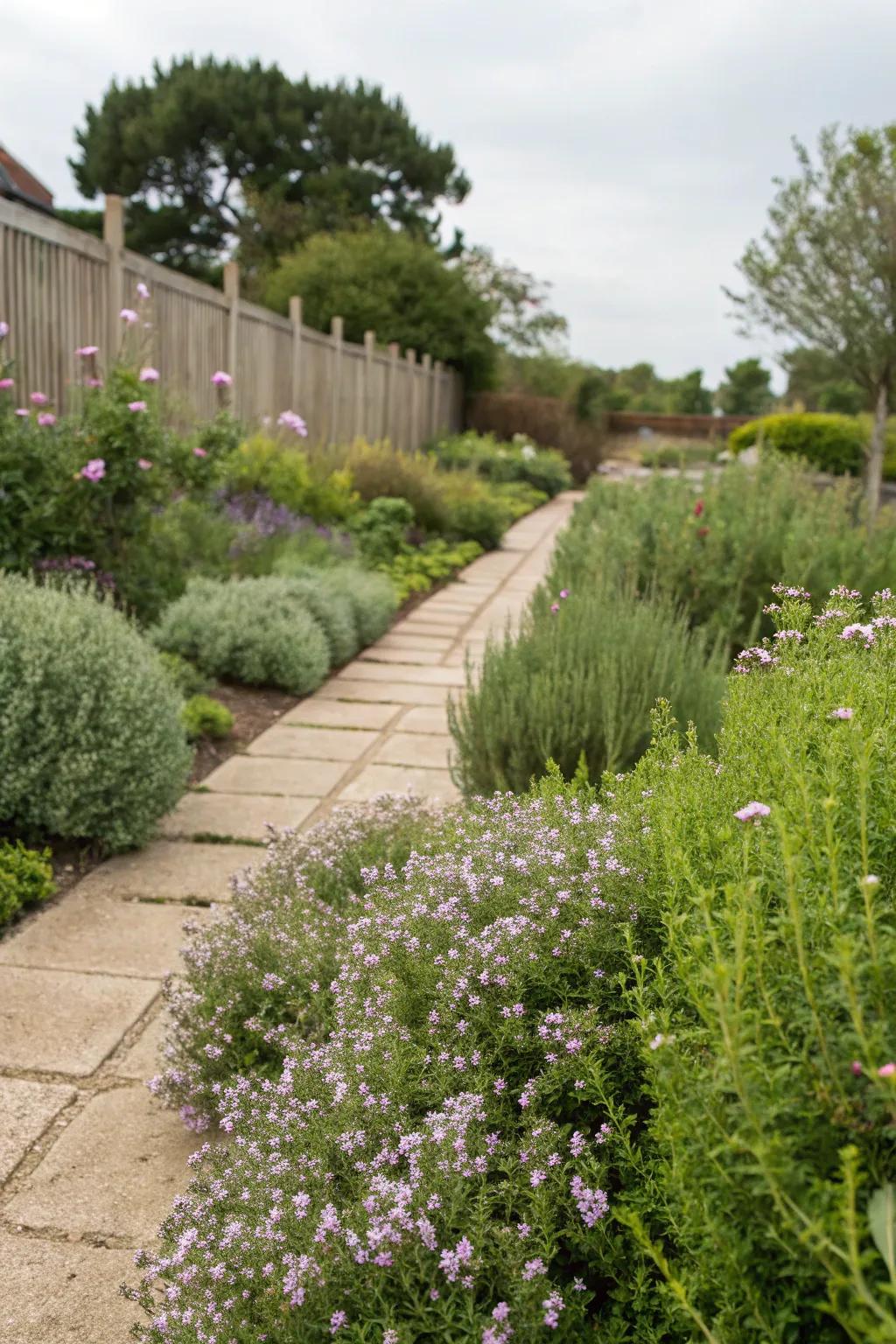 Herb pathways fill your garden with captivating fragrances.