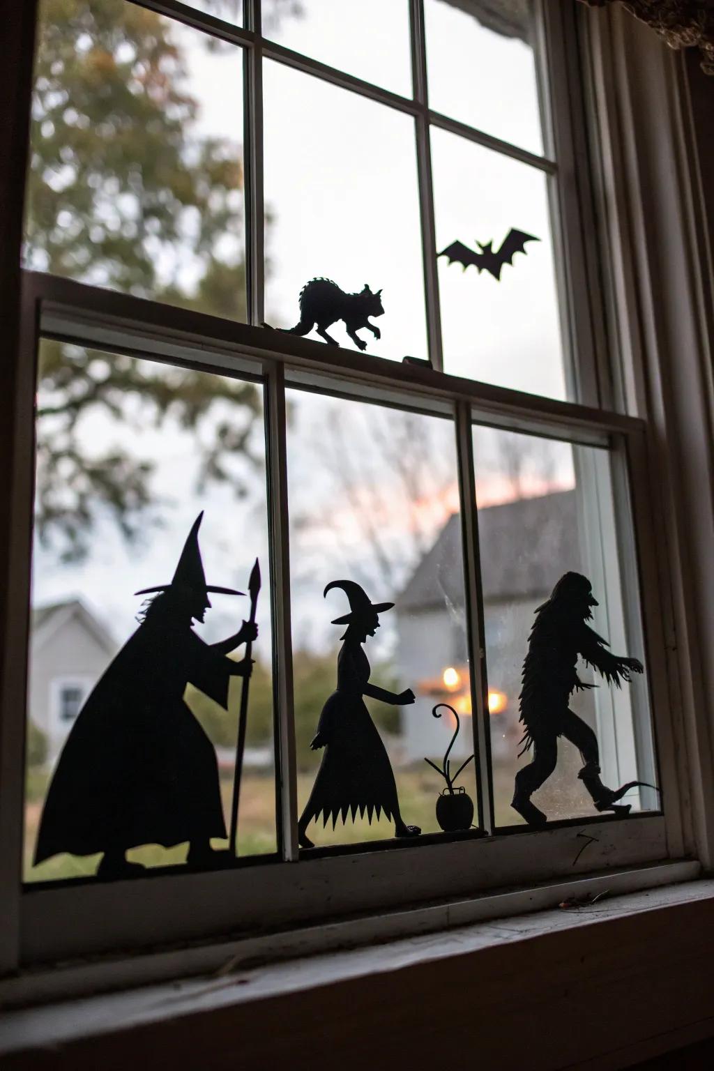 A dreadful window artwork for a striking Halloween statement.