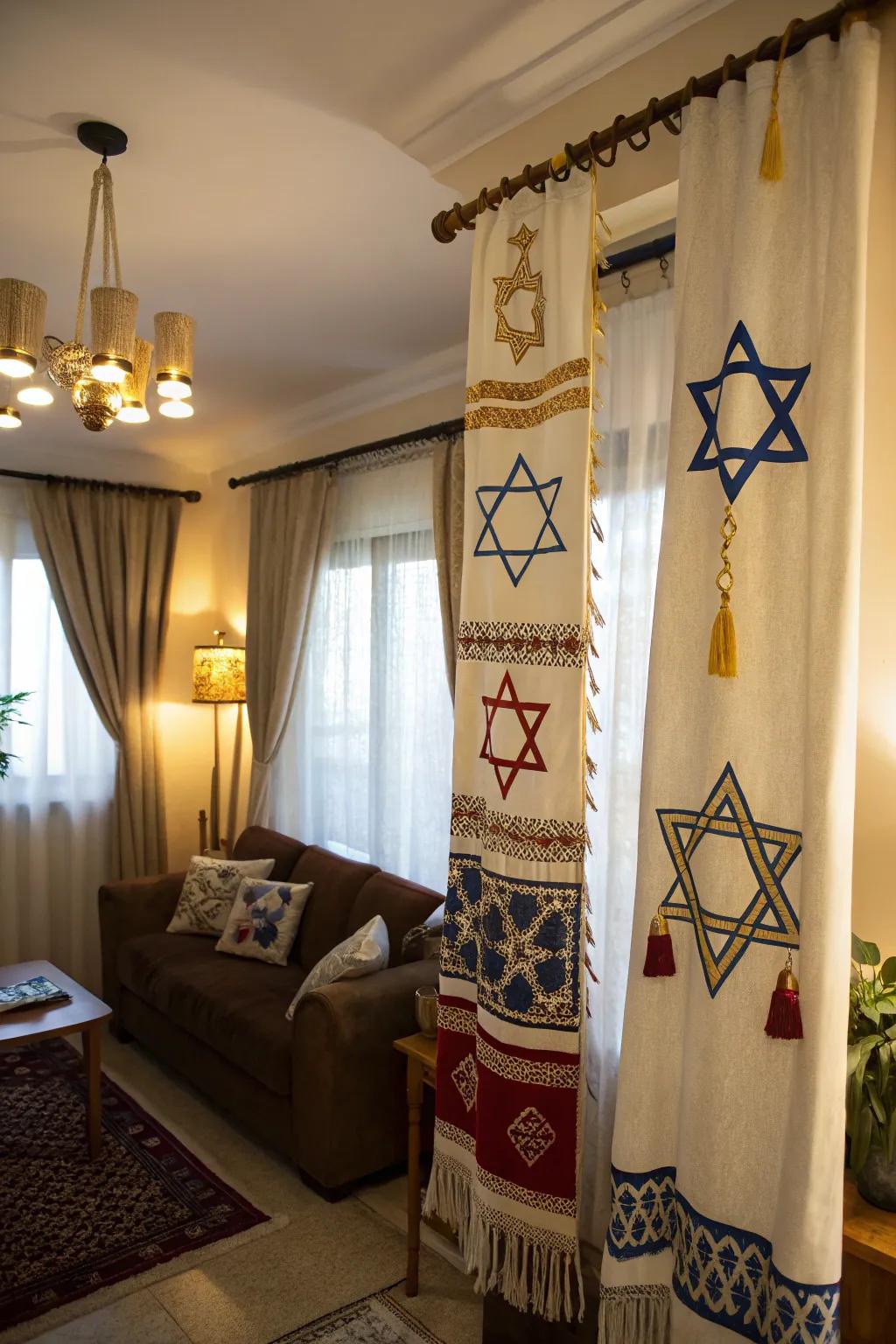 Ornamental tassels imparting cultural pride to a space's aesthetic.