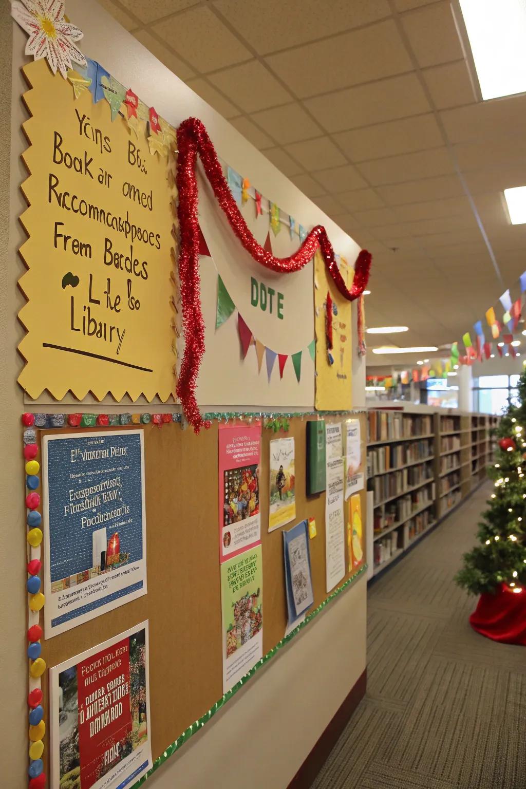 Showcase the library’s holiday spirit through festive bulletin boards.