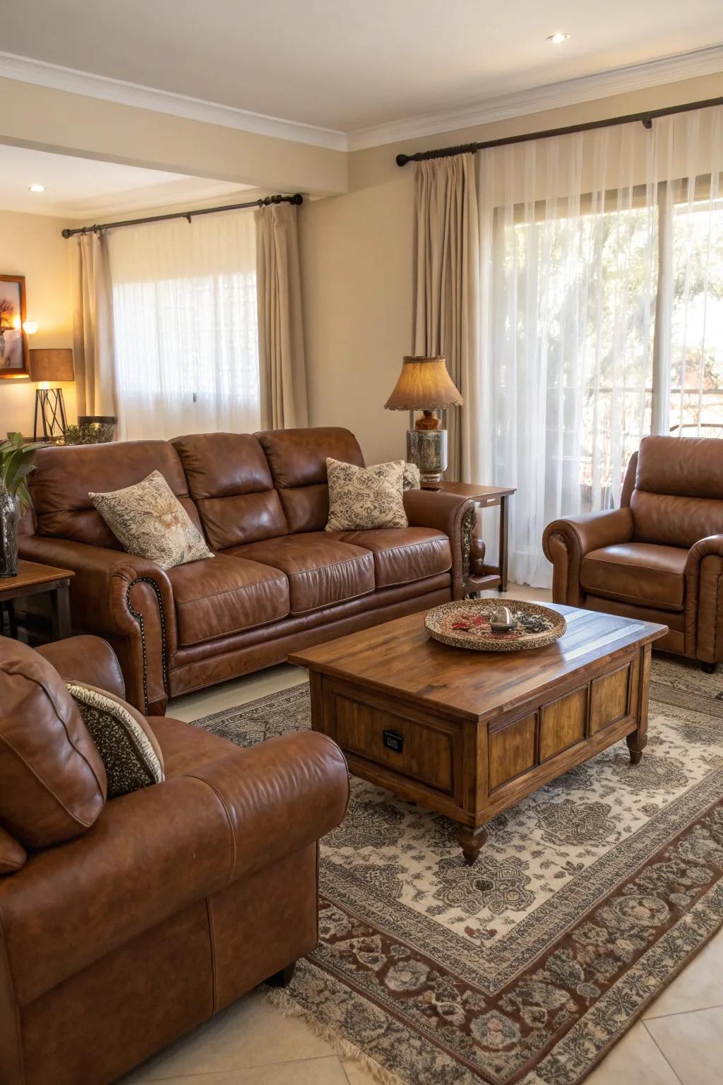 Reciprocal furniture improves harmony in the room.