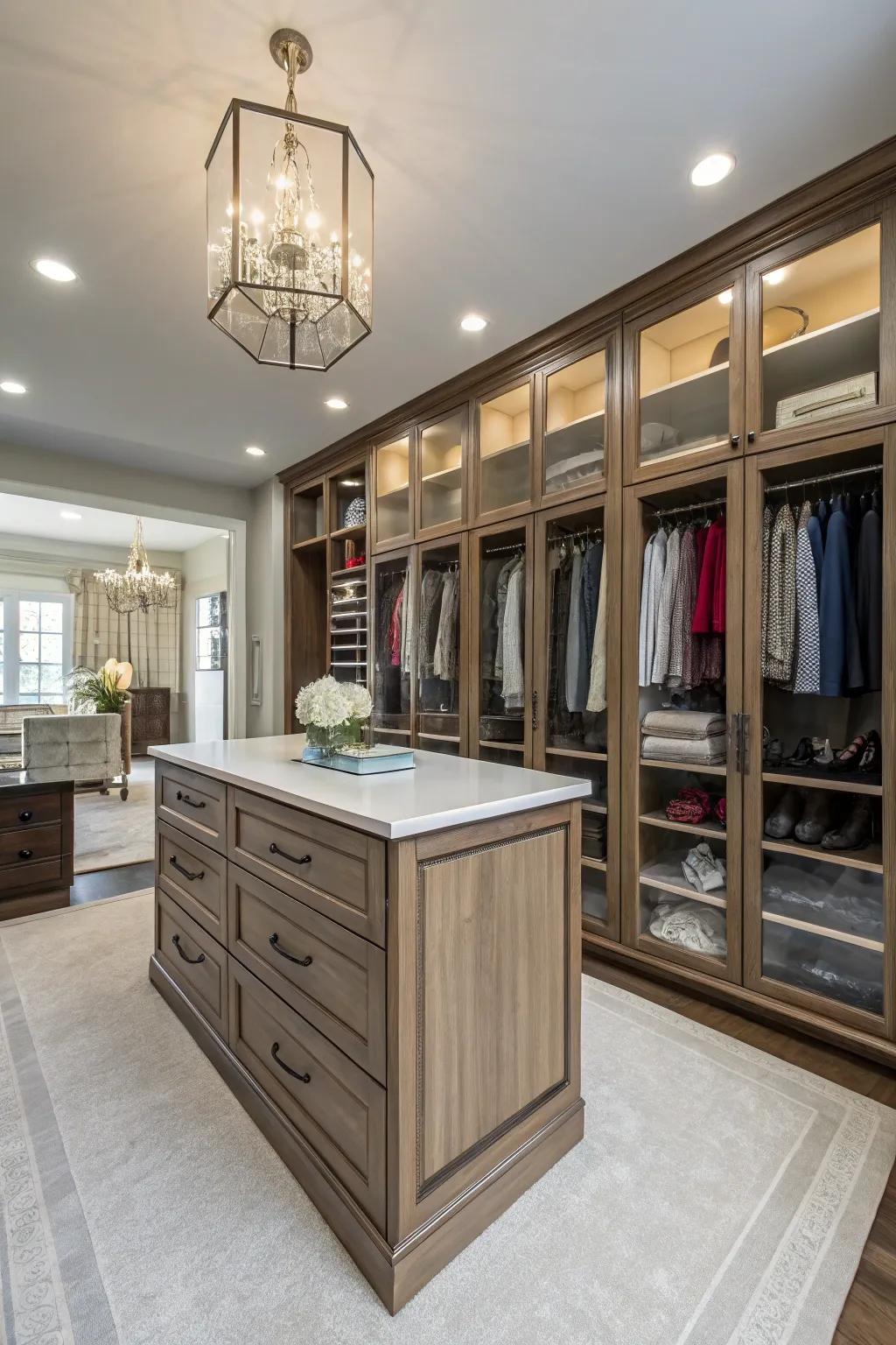 An island helps with a closet.