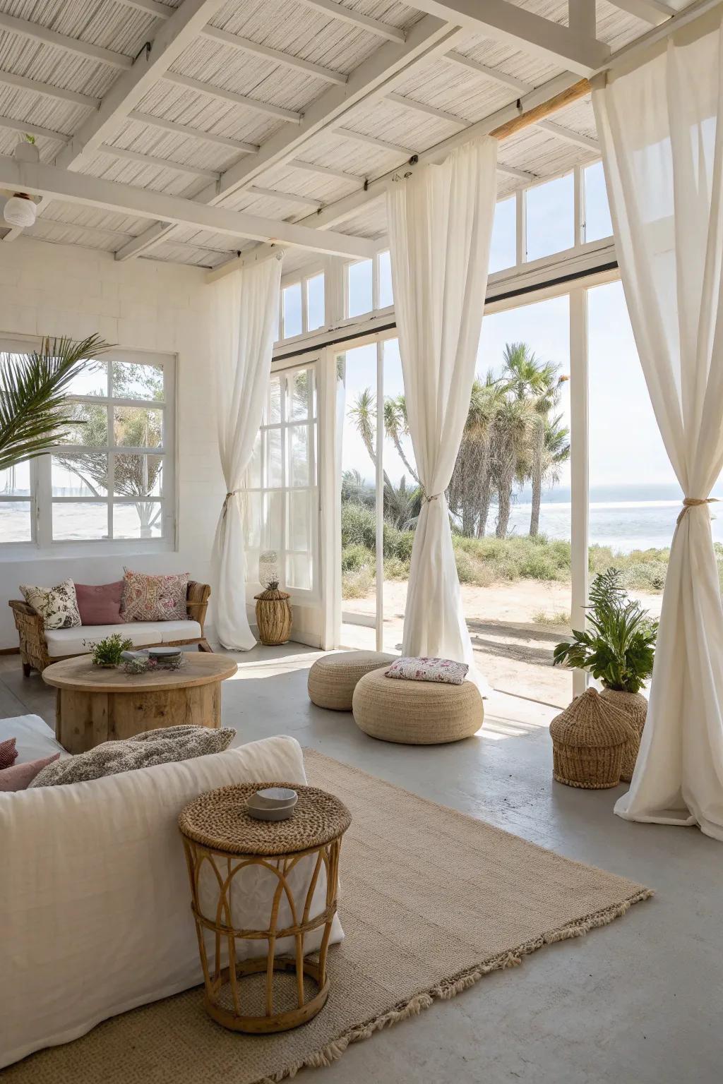 An open, airy design creates a spacious and inviting living room.