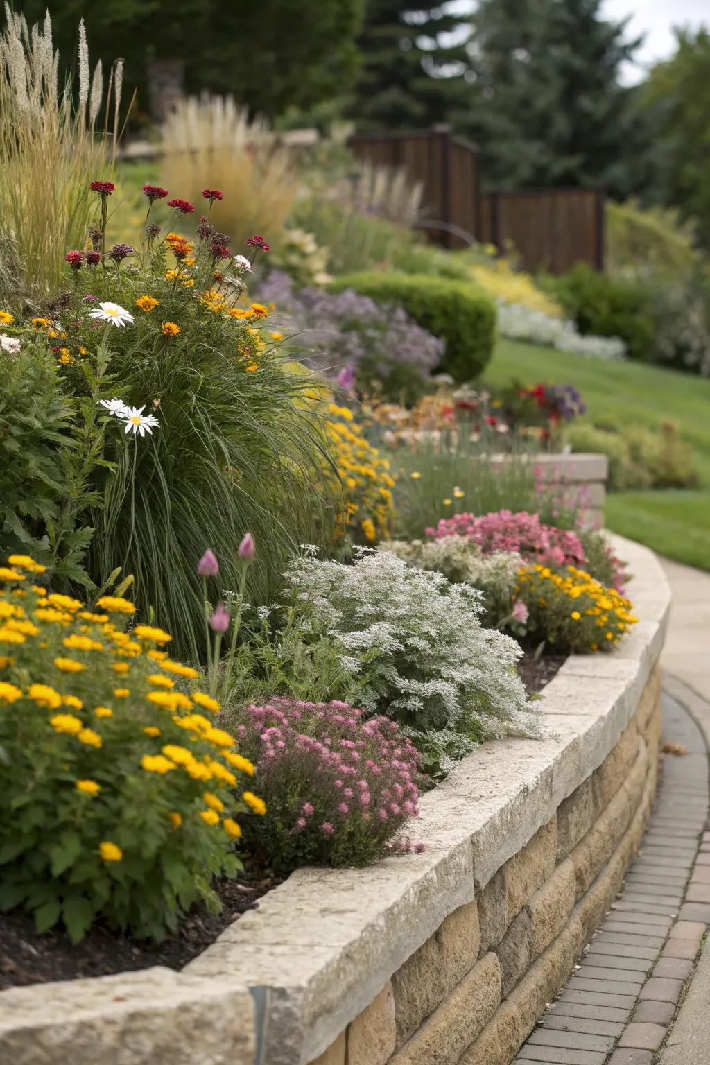 Layering guarantees every plant has its moment in the sun.