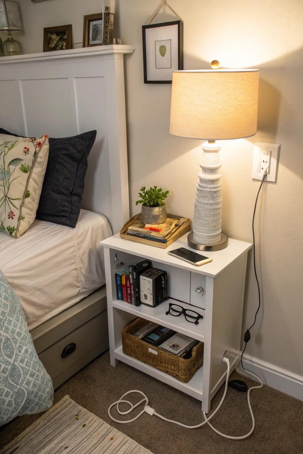 Multi functional decor maximizes utility.