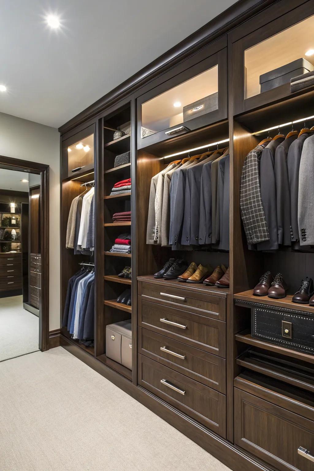 Bespoke units that personalizes and improves closet area.