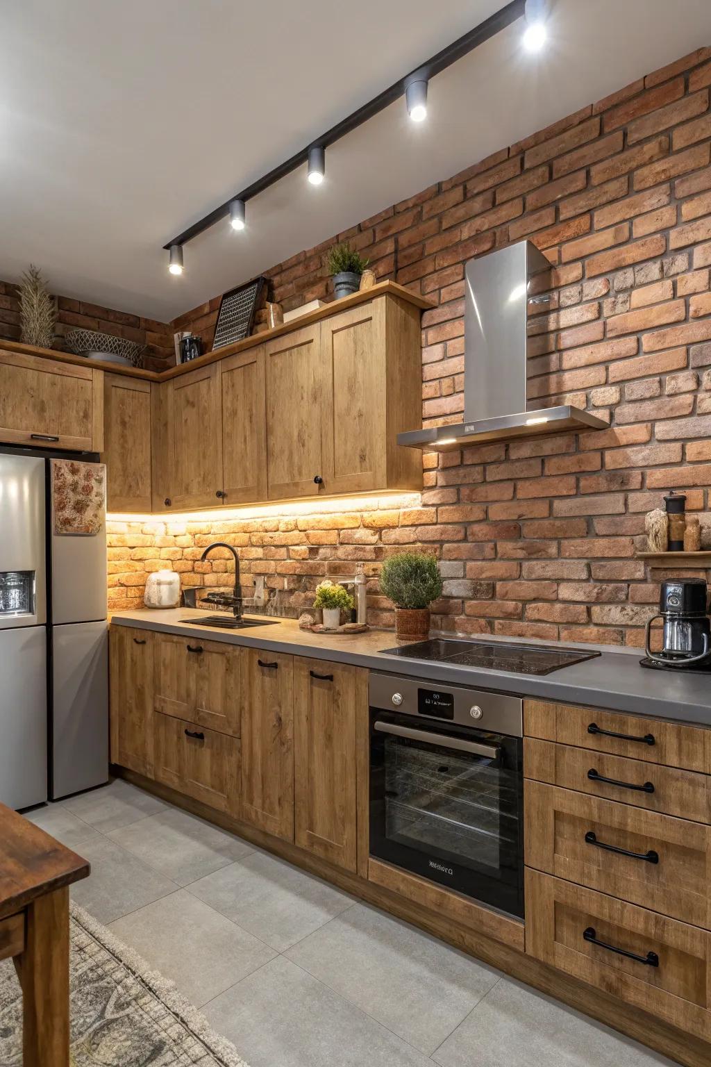 Brick ceramics add rustic charm and warmth.