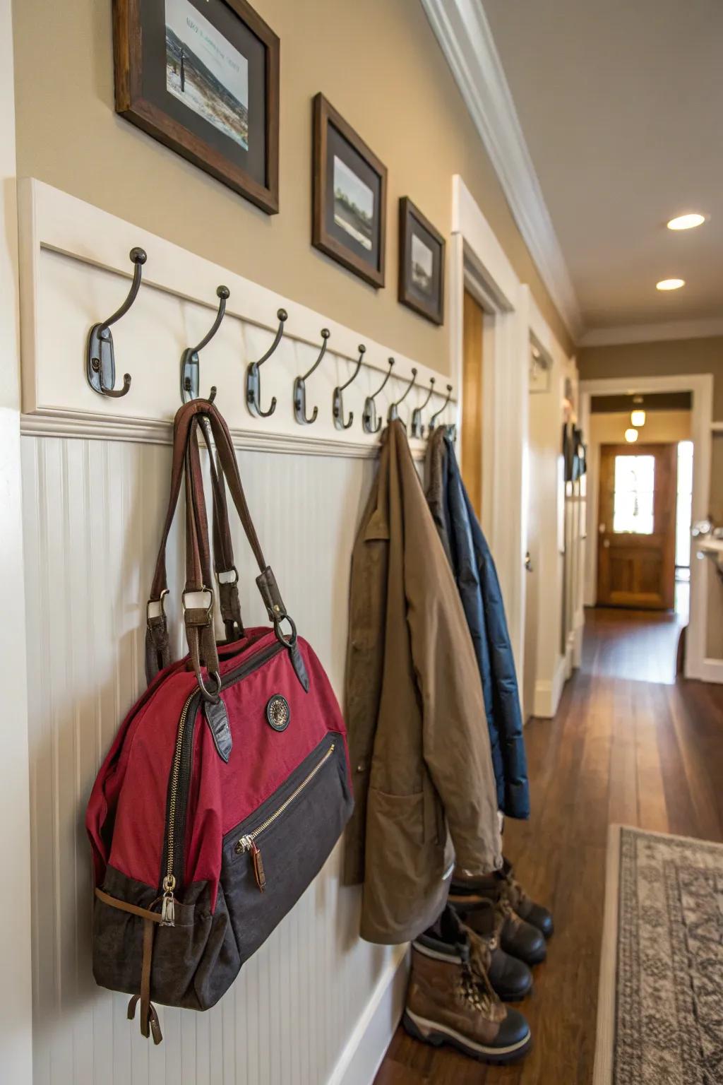 Boat fastener hooks introduce a nautical touch to your home organization.