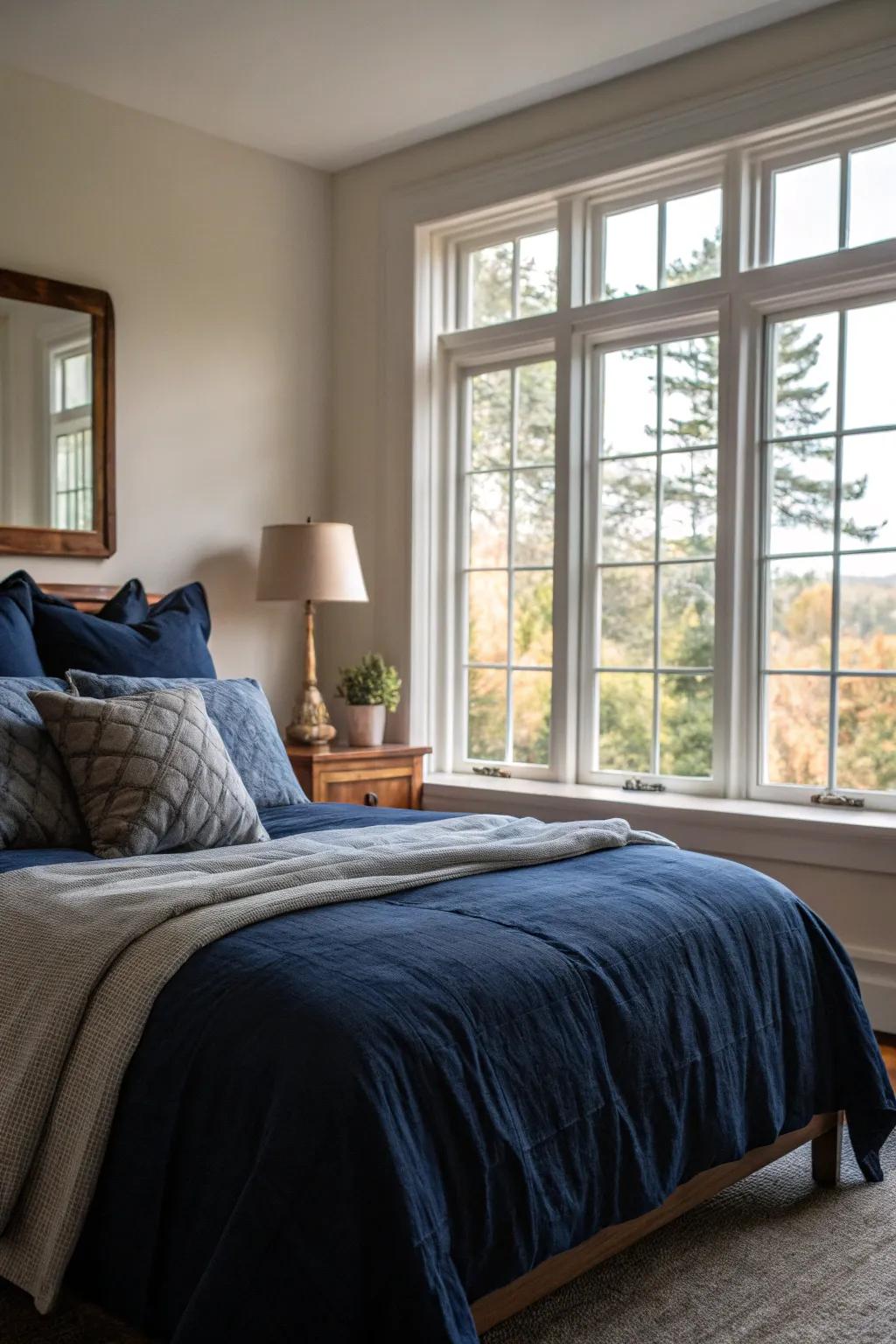 Navy's beauty is amplified by natural light.