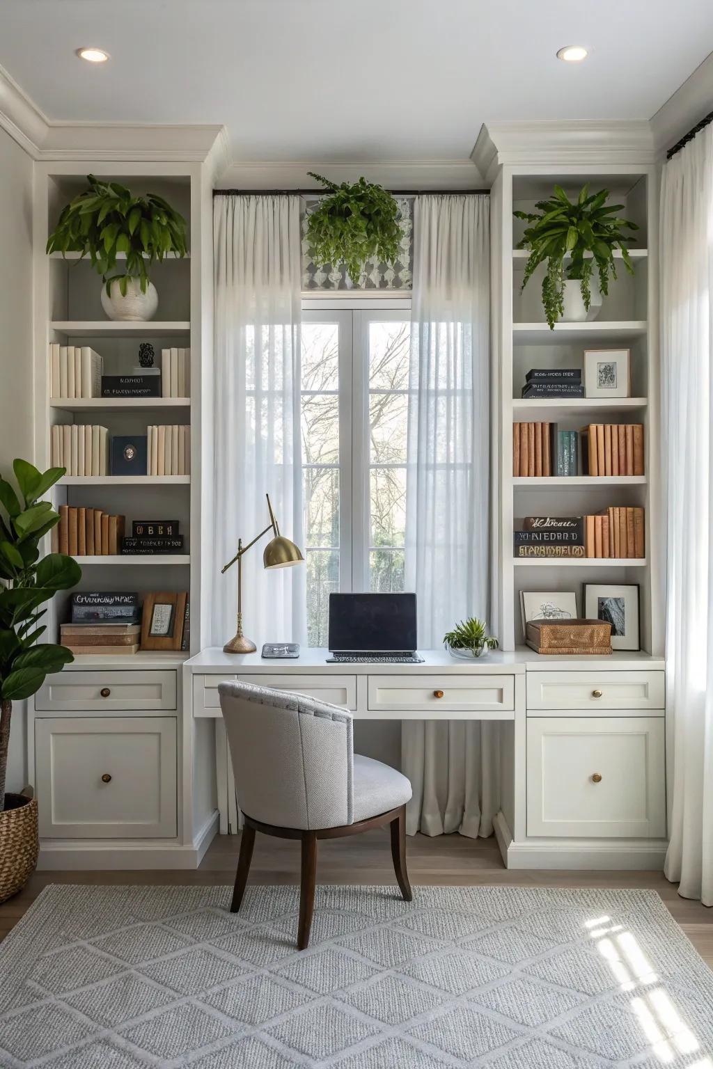 Symmetrical design creates balance in your Zoom scene.