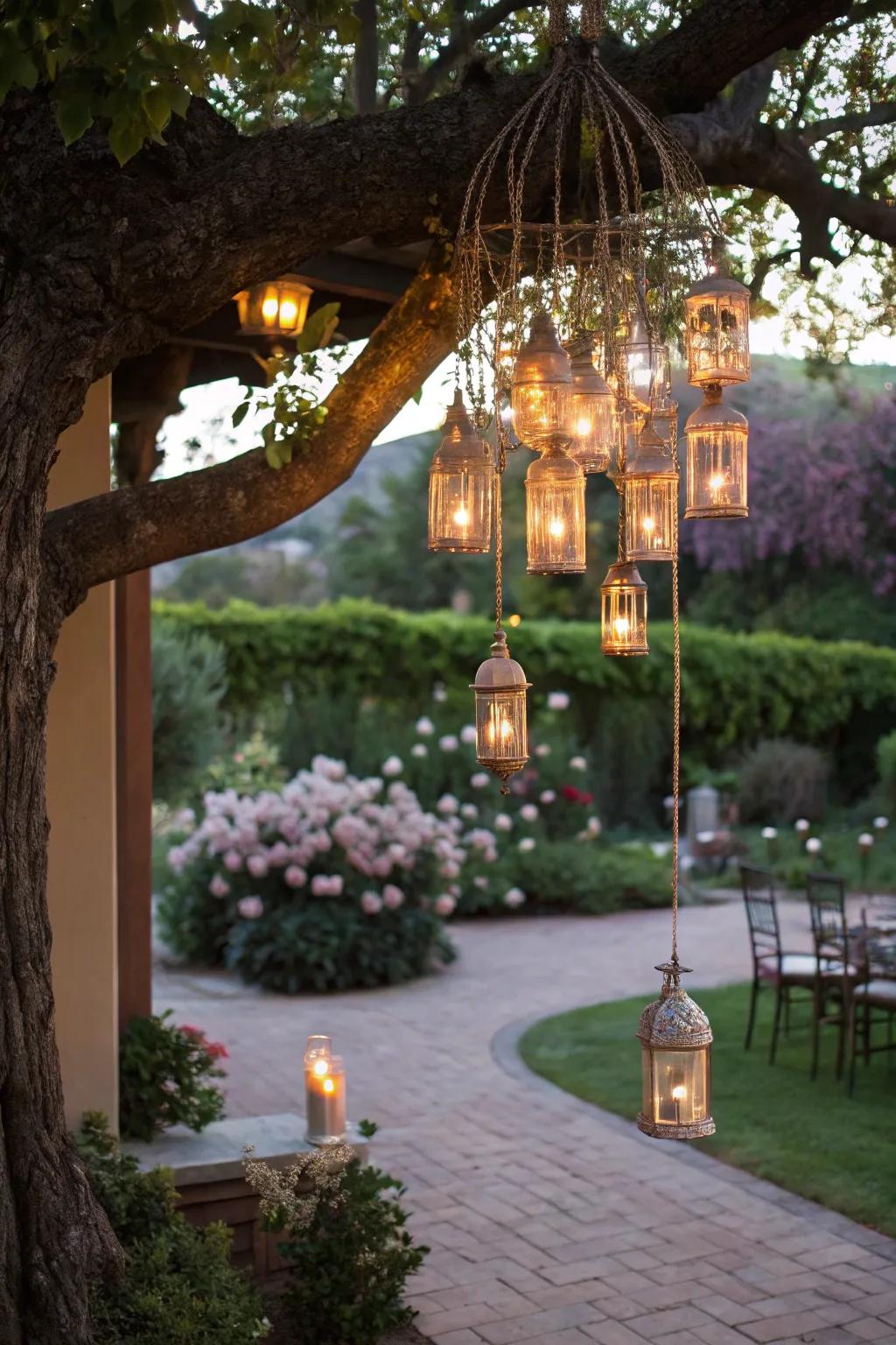 Step into a fairy tale with a lantern light fixture.