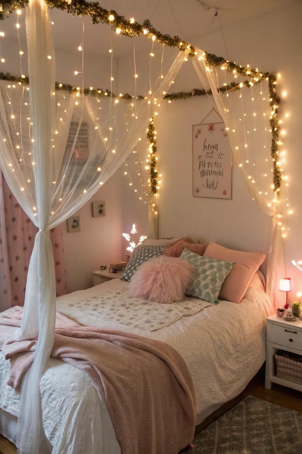 Fairy lights for a magical retreat.