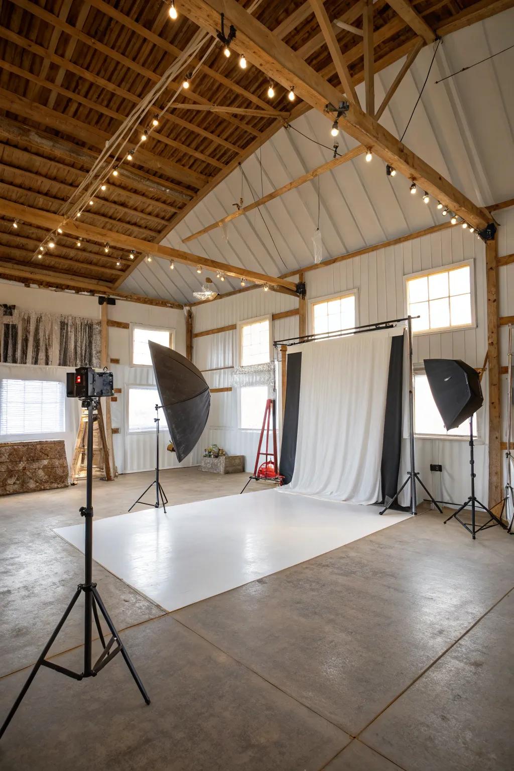 Seize astonishing imagery within your customized pole barn studio.