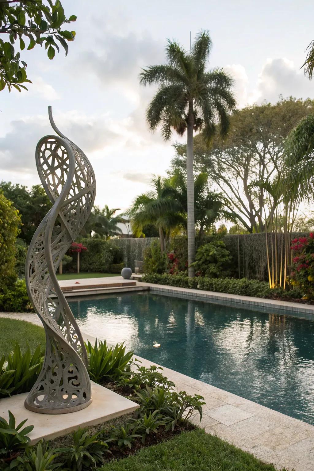 Incorporate creativity and elegance with creative statues.