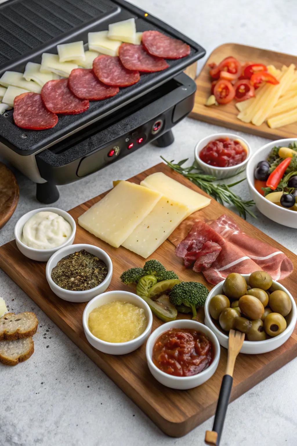 A fusion raclette combines flavors.