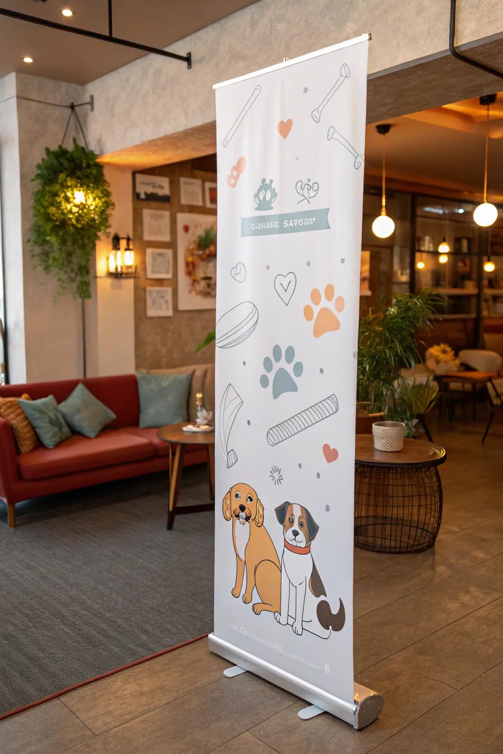 Highlight your love for pets with a playful banner in your home.