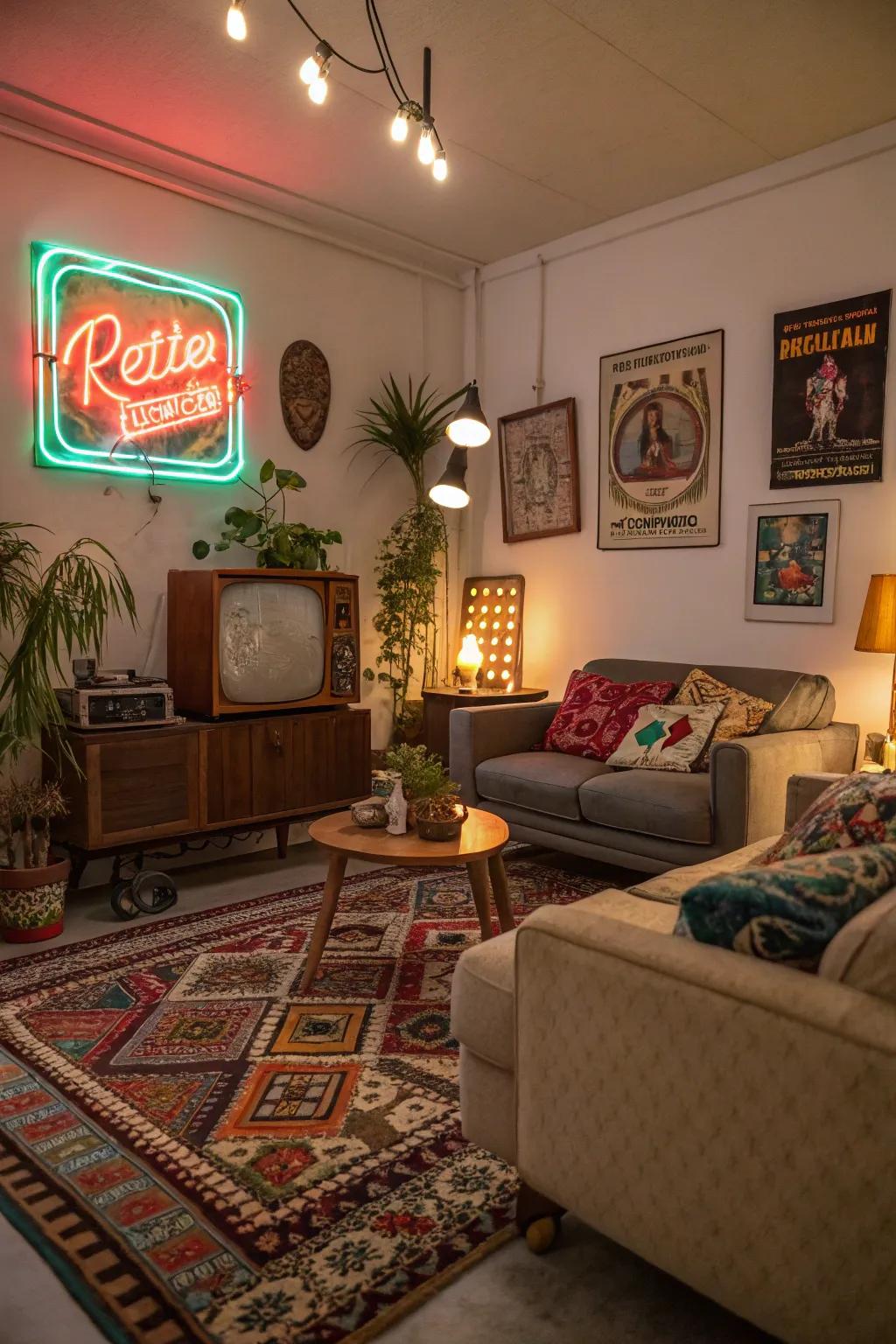 Neon lights give off a sense of fun.