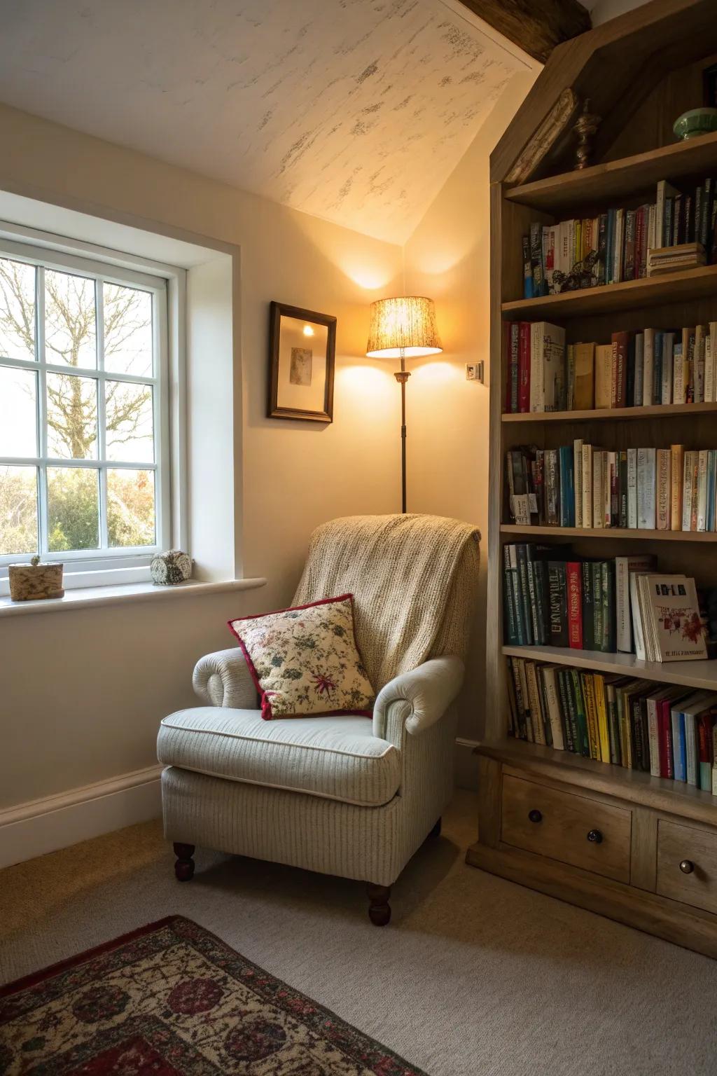 Make a cozy place in a spot.