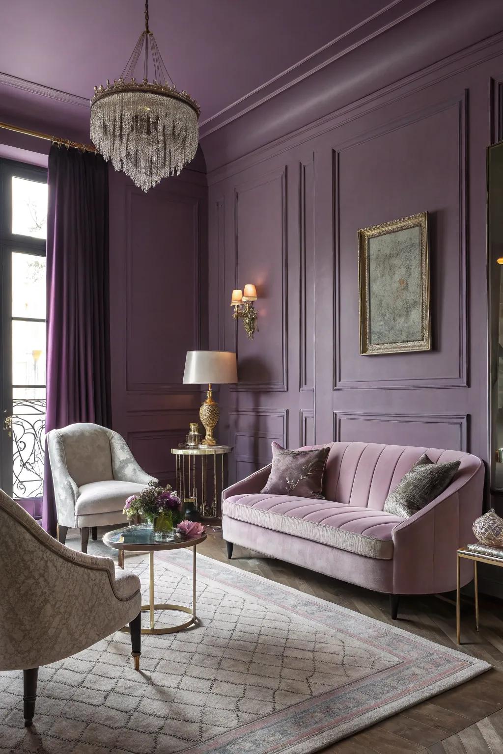 Purple pinks introduce opulence and refinement.