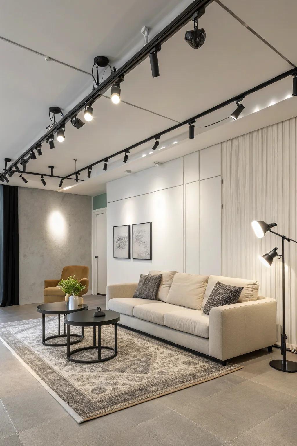 Monorail lights supply modern elegance and versatility.