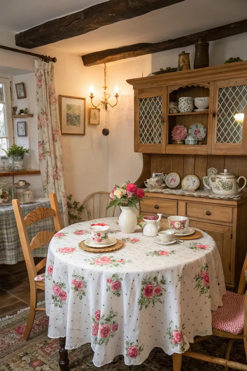Cottagecore accents lend nostalgic charm.