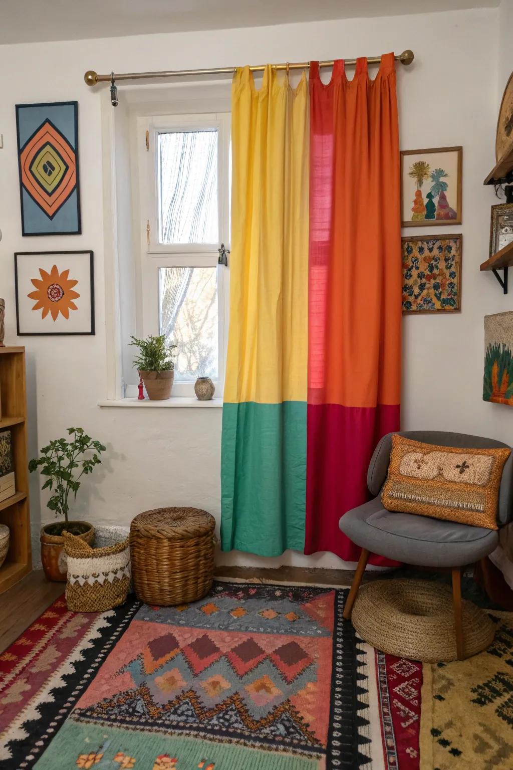 Shade separation introduces vibrancy and turns small windows into artful focal points.