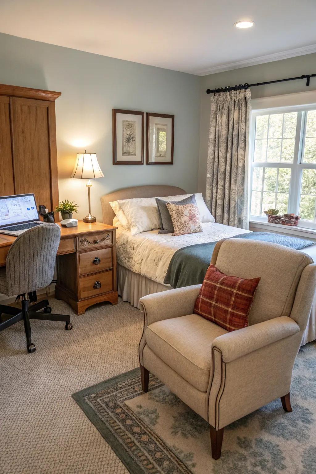 Blend style in a balanced space.