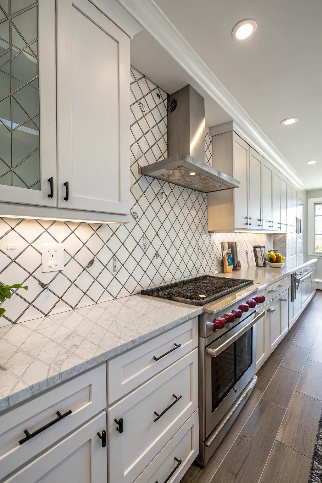 Go modern with uncommon tile shapes.