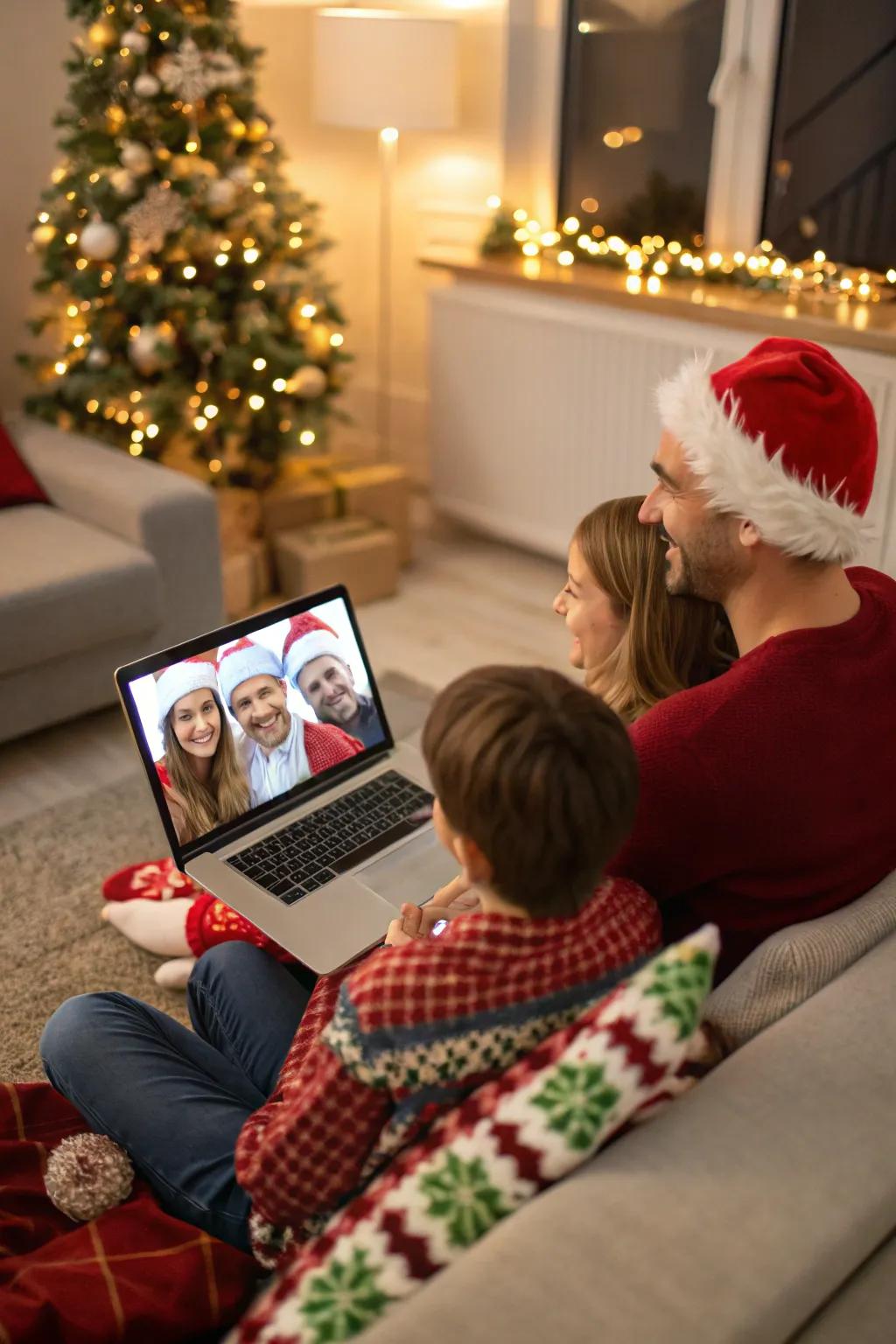 Keeping in touch with those you care about through a get together online.