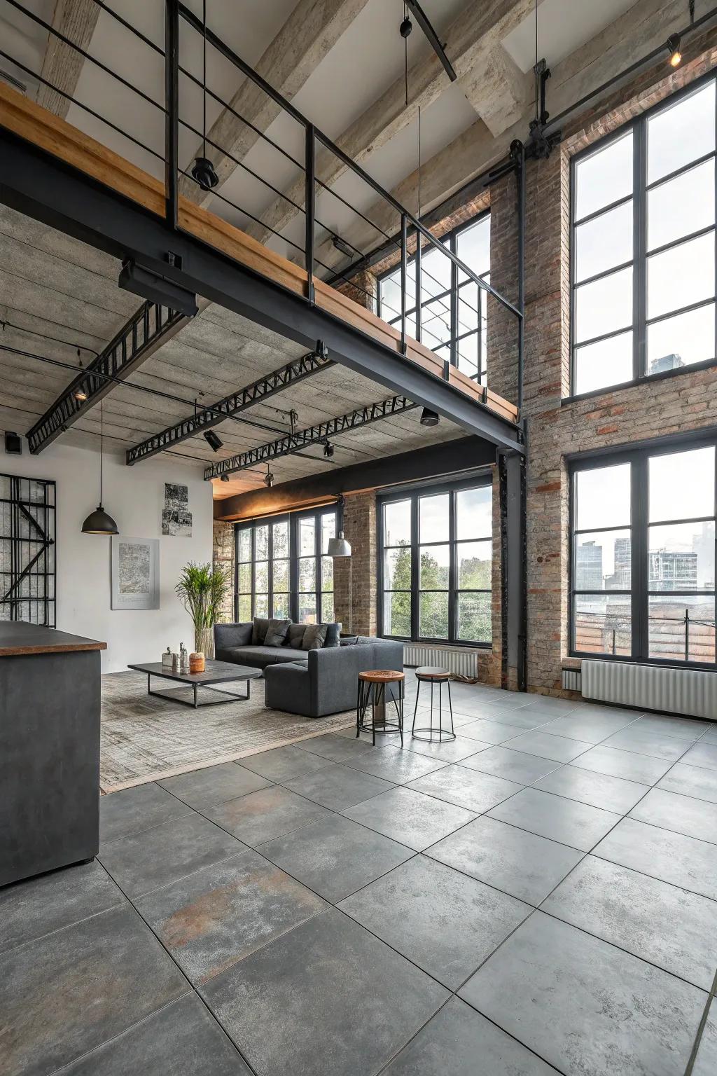 Capture urban posh utilizing industrial-style tiles.