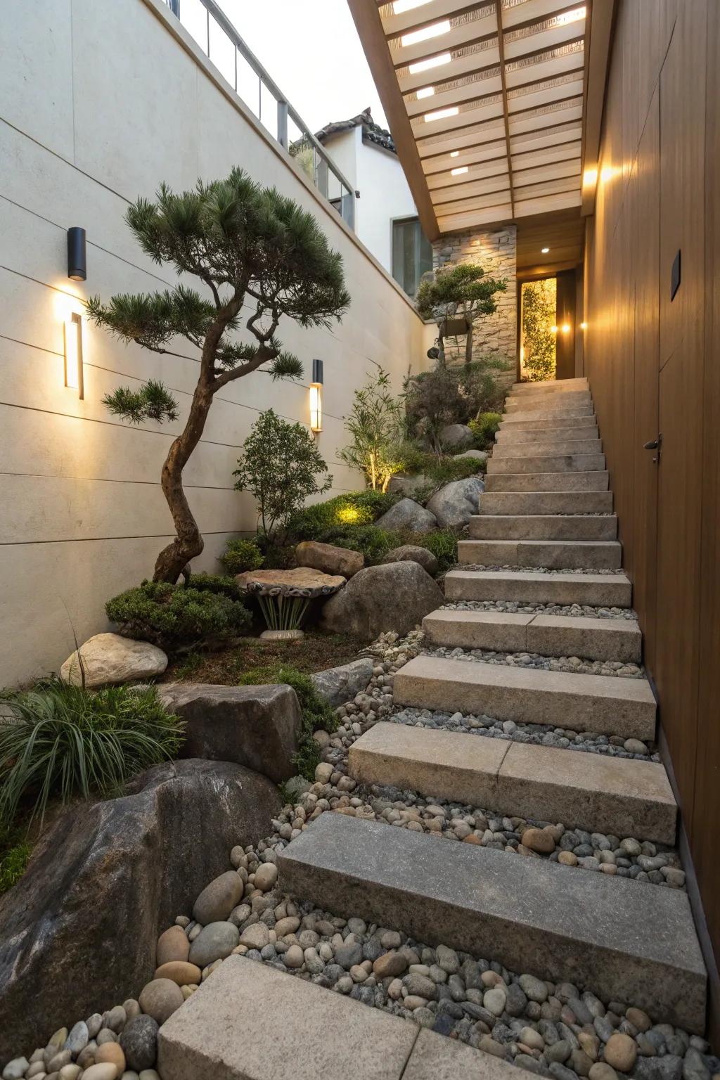 A Zen botanic setting imparts composure and placidity.