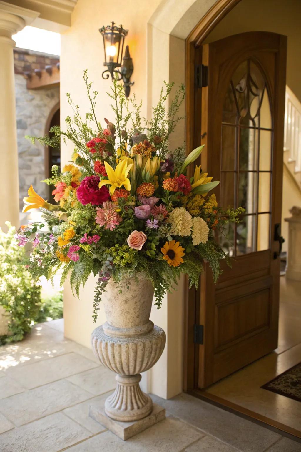 Lush floral bouquet for a heartwarming greeting