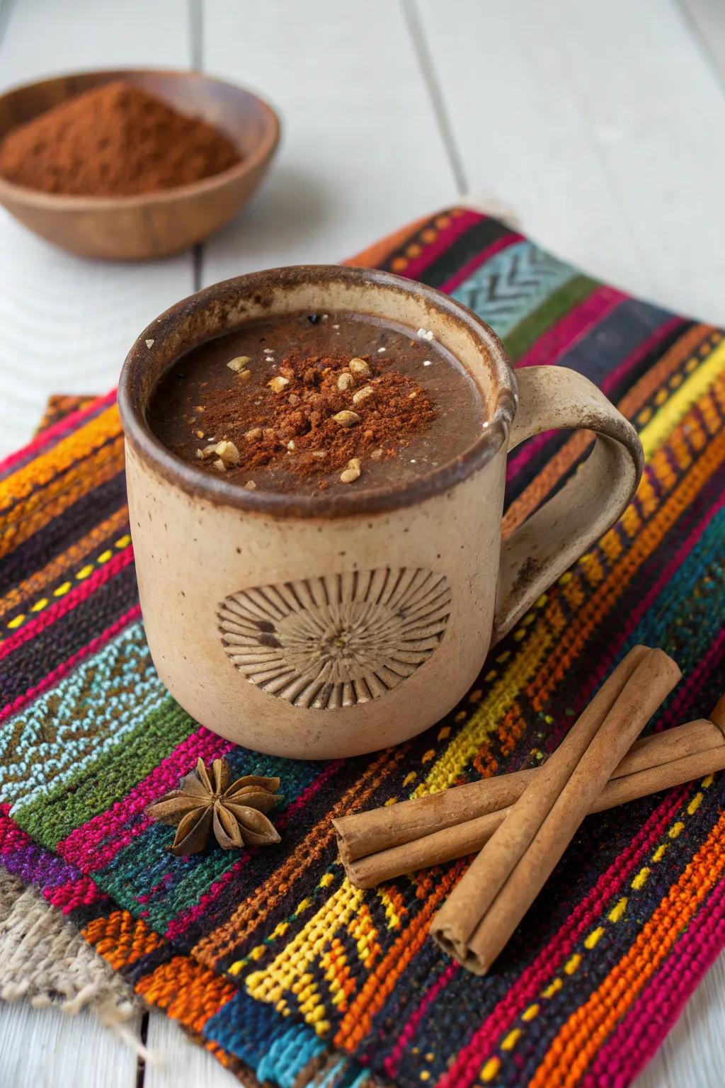 Fiery Mesoamerican Cocoa: daring and dauntless