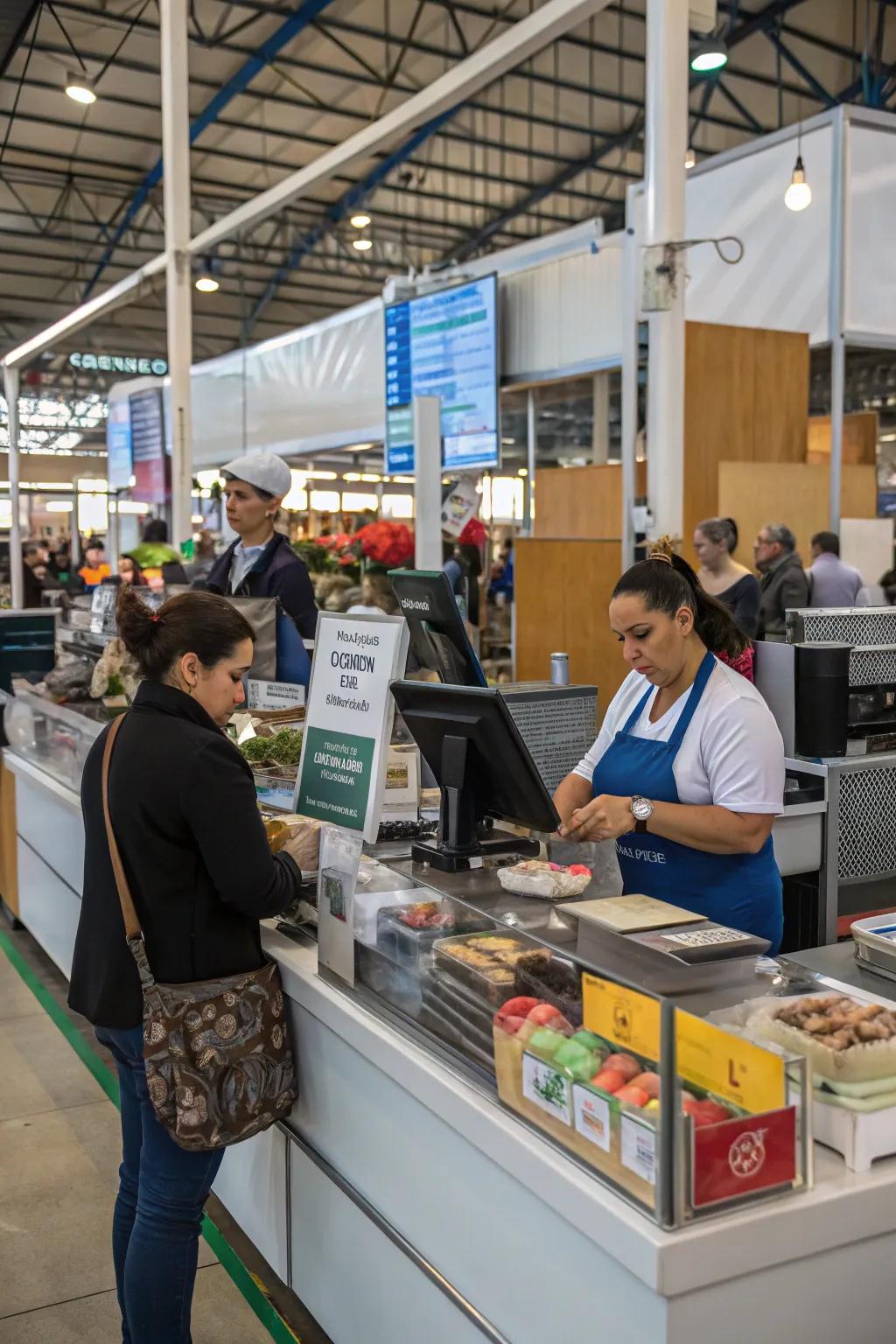 Efficient checkout process assuring a smooth shopper feel.