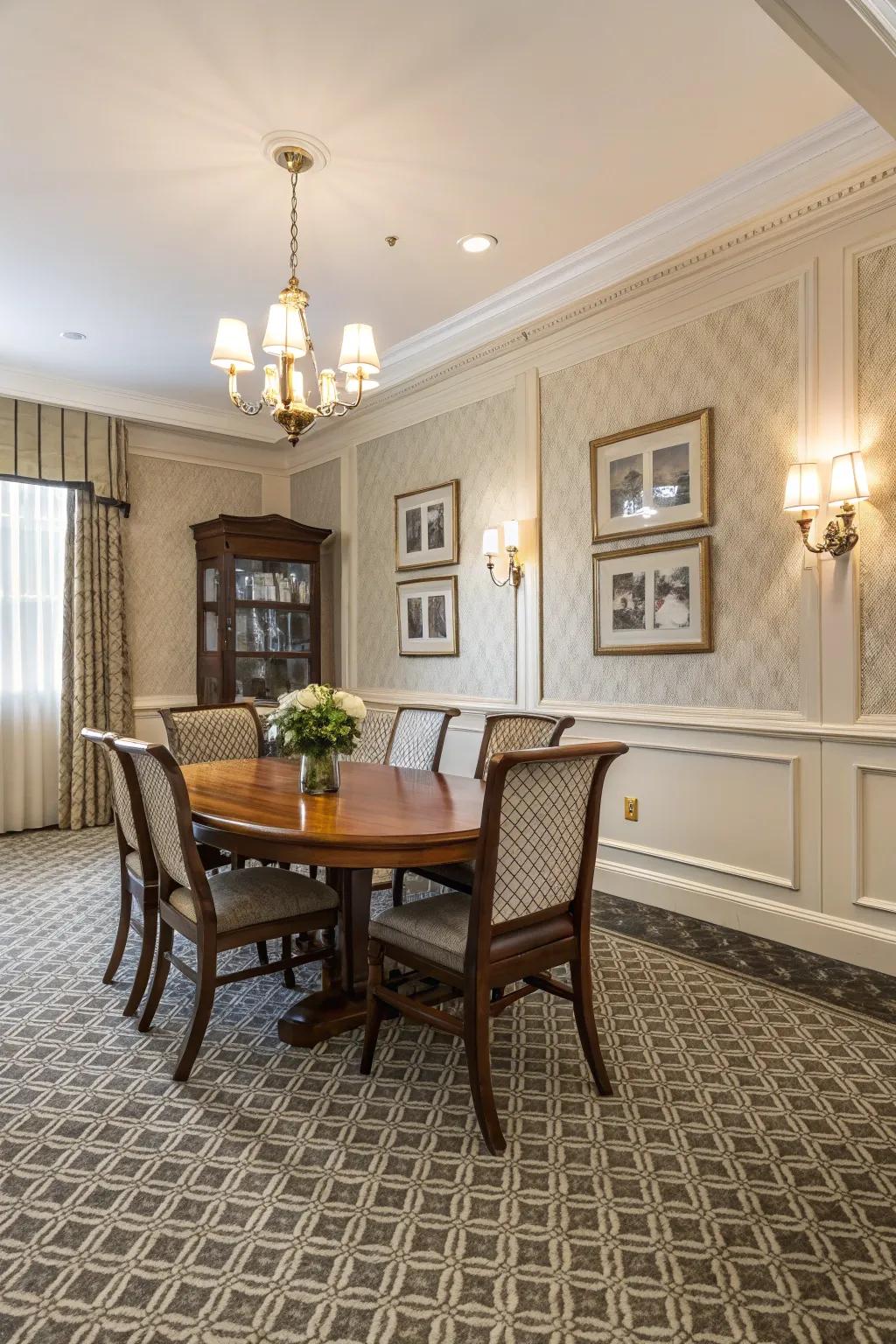 Monotone carpets offer a soothing and cohesive aesthetic.