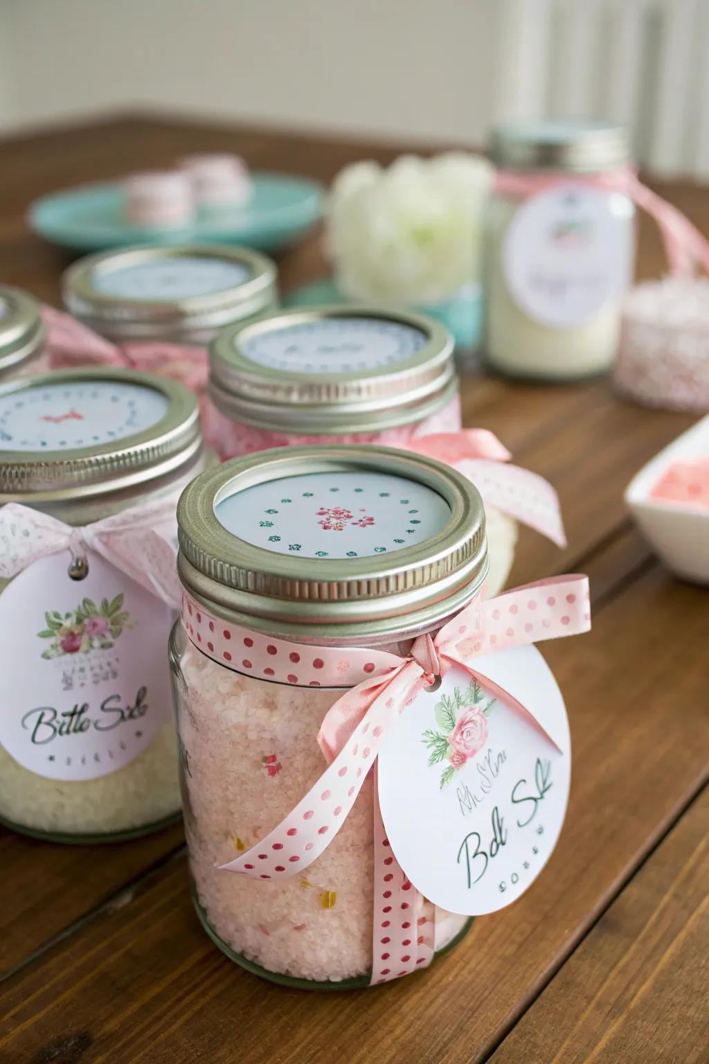Crafted revival salts creating a calming gesture
